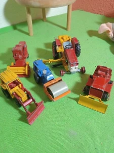 Lote de 5 tractores de construcción originales Lesney Corgi Juniors vintage - Imagen 1 de 7