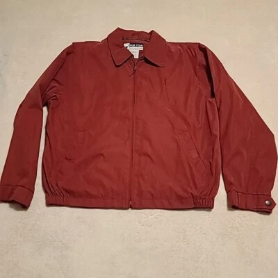 Chaqueta de bombardero PGA Tour Collection para hombre grande roja suave imitación gamuza golf Foto 1 de 4