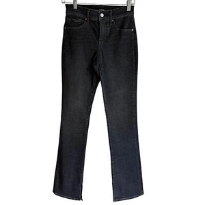 Express Mid Rise Skyscraper Dark Wash Boot Cut Denim Jeans Size 0R NWOT - Picture 1 of 7