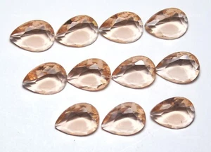 Lote al por mayor facetado artesanal de morganita de pera creada en laboratorio de 10 piezas 3x10x14 mm - Imagen 1 de 6