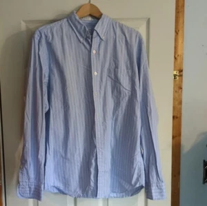 J. Crew Mens Dress Shirt Sz Large Business Professional 100% Cotton Preppy Blue - Picture 1 of 5
