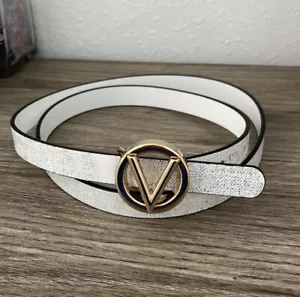 VALENTINO white Marbled Good Belt Size L New - Picture 1 of 7