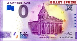 UEBG / LE PANTHEON - PARIS / BILLET 0 € / NULL EURO-SCHEIN / 0 € 2020-3 - Picture 1 of 1