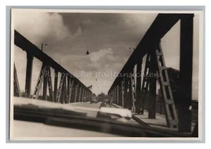 Brücke Kehl-Straßburg - Autos Verkehr Grenze - Altes Foto 1950er - Picture 1 of 2