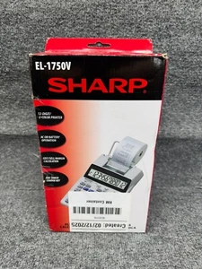 Sharp Electronic Printing Calculator EL-1750V 12 Digit Color Printer w/ Cord - Picture 1 of 6