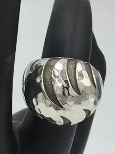 John Hardy Palu Macan Hammered Sterling Silver Domed Ring - Stunning! - Picture 1 of 9