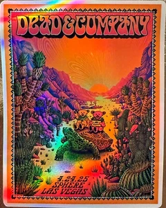 DEAD AND COMPANY SPHERE LAS VEGAS STICKER/POSTER 4-24-25 FOIL - Picture 1 of 4