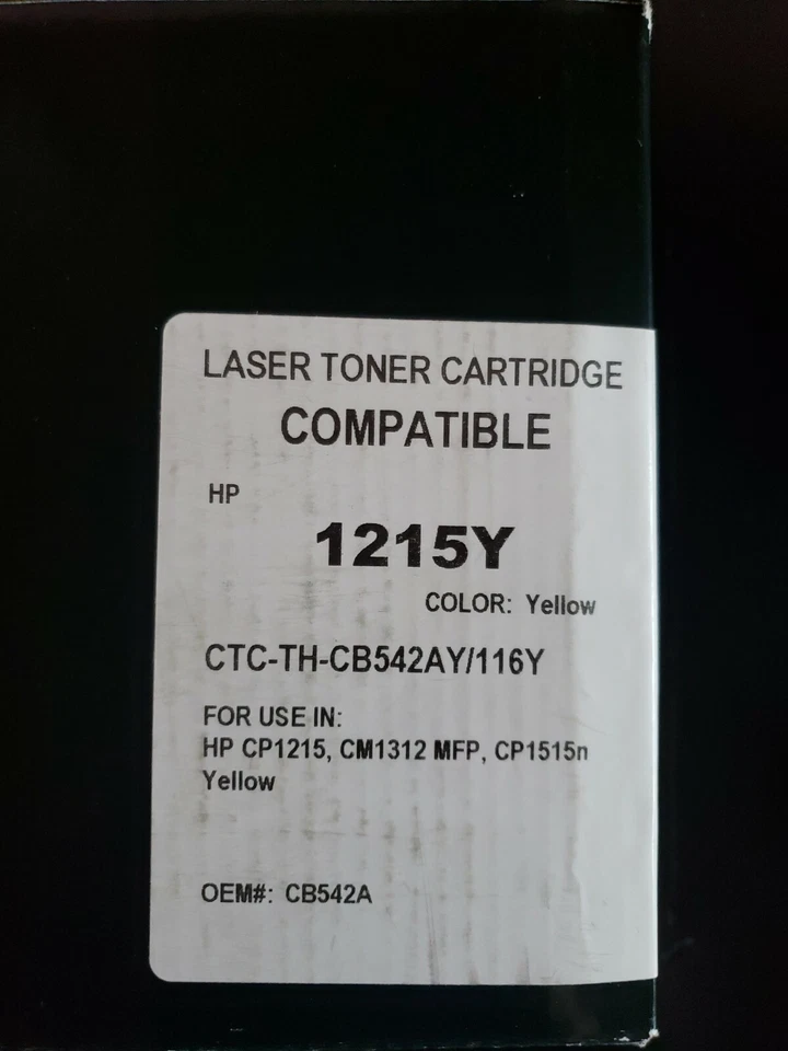 Cartucho de tóner amarillo (alternativa para HP CB543A 125A) (1400 rendimiento) Foto 1 de 1