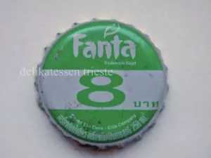 TAPPO cap Kronkorken FANTA 8 Coca cola vintage verde INDONESIA THAILANDIA (?) - Foto 1 di 2
