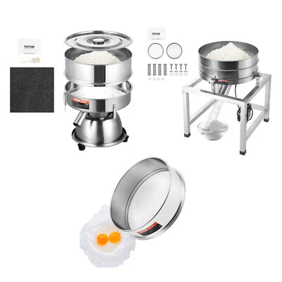 Electric Vibrating Sieve Machine Sifter Shaker Flour Sieve 10/80/150 Mesh - Image 1 of 2