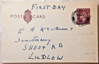 GREAT BRITAIN 1955 FIRST DAY USE TWO PENCE STATIONERY CARD CHURCH ST SHROPSHIRE