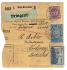 Paketkarte Kiel Ellerbek Delikatessen Nach Norderney Ankunftsstempel 1923