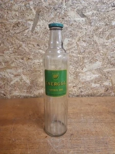 Vintage Quart Bp Energol Oil Bottle With Lid Tin Can - Picture 1 of 15