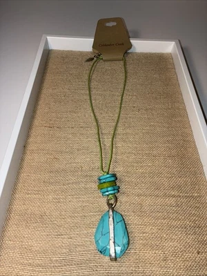 Collar colgante Coldwater Creek Toledo imitación piedra nuevo con etiquetas Foto 1 de 4