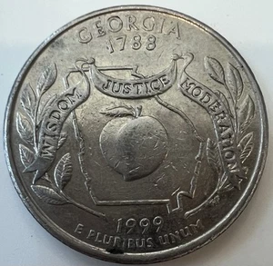 RARE Georgia 1788 Quarter 1999 P mint mark Coin “P” - Picture 1 of 2
