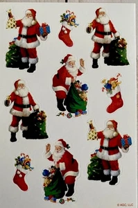 Traditionell vom Weihnachtsmann Aufkleber Tüte Spielzeug Geschenke Strümpfe Karte 4 Blatt 36 - Bild 1 von 2