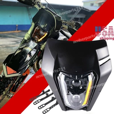 Faro LED Faro Faro para Yamaha YZ125 YZ250F WR250 WR450F TTR250 Dirt Bike Foto 1 de 4