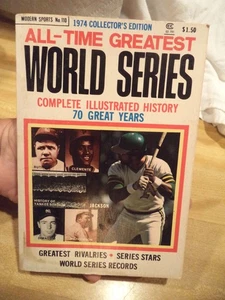 Libro de récords de bolsillo vintage 1974 All-Time Greatest World Series 70 grandes años - Imagen 1 de 11