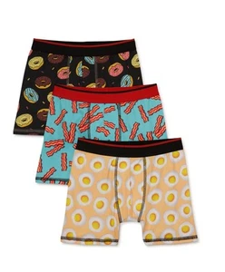 Wonder Nation Boys Breakfast Themed 3' Pack Boxer Briefs Size S(6-7)  - Picture 1 of 5