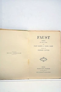 LIVRE ANCIEN BARBIER CARRE FAUST OPERA GOUNOD 1869 - Imagen 1 de 4