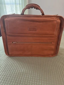 Genuine Leather Expandable Messenger Shoulder Bag Briefcase Mobile Office - Photo 1/5