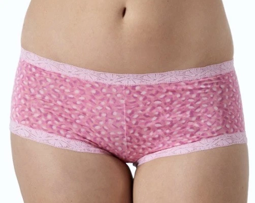 3 Maidenform Boyshort Panties 40760 Pink Brush Print Size 6/M