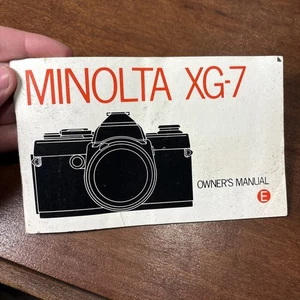 Minolta XG-7 Camera Owner's Manual English Minolta VINTAGE 1977 - Picture 1 of 11