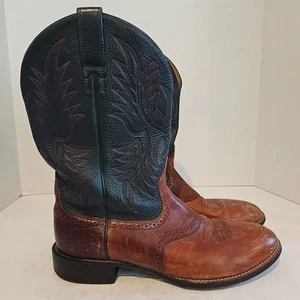 Ariat Stivali Cowboy Uomo 12 D Pelle Bicolore Marrone/Verde Scuro 10002258 - Foto 1 di 9