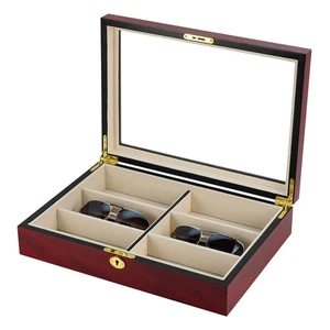6 Pairs Cherry Wooden Sunglass Box - Picture 1 of 8