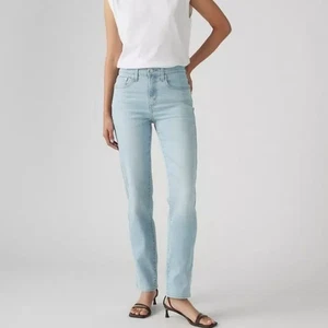 Levi's 724 High Rise Straight Jeans Size W29 L28 Eternal Indigo Light Wash - Picture 1 of 10