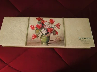 Extra Large and Extra Special Schraff’s Chocolate Box With Lovely Rose Design - Image 1 of 4