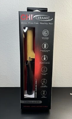 CHI Ceramic Tourmaline 1" Curling Iron Carbon Black Brand New Sealed - Image 1 of 4