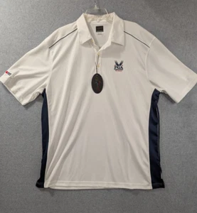 Greg Norman Golf Shirt Mens XXL 2XL White Blue Polo 2014 Valhalla PGA - Picture 1 of 12