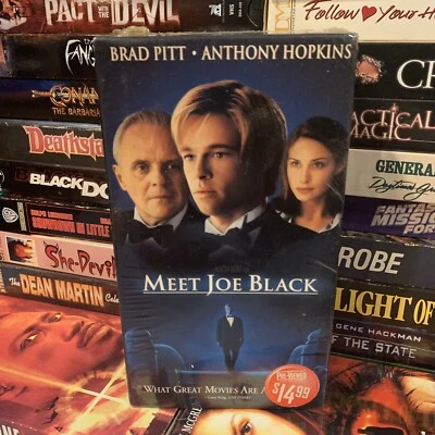Meet Joe Black 1999 2 VHS Tapes Former Rental Brad Pitt Anthony Hopkins Sealed - Image 1 of 4