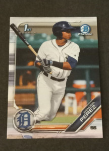 WENCEEL PEREZ  RC 2019  BOWMAN   CHROME 1ST   DETRIOT  TIGERS