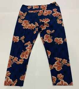 Damas LULAROE Alto Curvilíneo ACTIVO Azul Floral Yoga/Gimnasio Leggings - Elásticos En muy buena condición - Imagen 1 de 4
