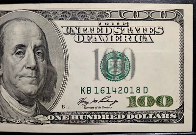 Series 2006-A $100 Dollar Federal Reserve Note - KB16142018D - Image 1 of 4