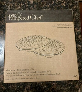Pampered Chef Set of 2 Microwave Chip Makers Silicone Gray #1241 - Picture 1 of 1