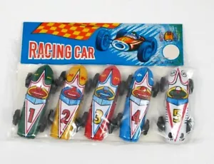 Vintage Made in Japan Tin Litho Lucky Toy RACING CAR - miniature toys Sealed - Picture 1 of 2