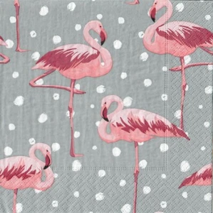4 x Single Paper Napkins Decoupage Crafting Table Flamingo 47 - Picture 1 of 2