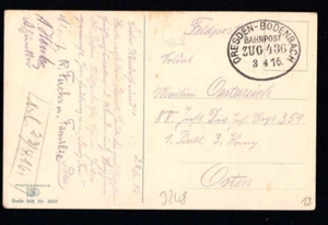 Correo ferroviario 1916 - tren "Dresde - Bodenbach" 436, muy claro (212-X) - Imagen 1 de 1