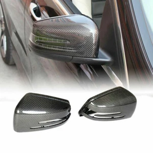 For Mercedes W204 W212 W176 C117 W218 X156  Carbon Fiber Side Mirror Cover Caps - Picture 1 of 11