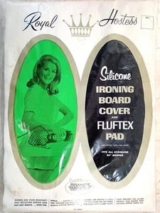 60's Silicone Cotton Cover Fluftex Pad Ironing Board Royal Hostess 54" Vintage - Picture 1 of 8