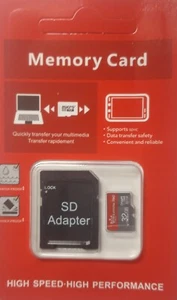 Carte Micro SD 32 Go de Classe 10 Ultra Performante Memory Card SD 32 TO - Photo 1/2
