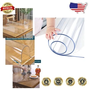 Versatile 32x63 in Clear Table Protector - Protects & Beautifies Any Surface - Picture 1 of 8