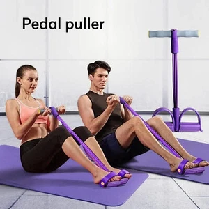 Pedal Tension Rope Puller 6 Tube Pedal Ankle Puller With Handles Home Proficient - Picture 1 of 14