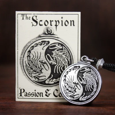 Collar Escorpión Peltre Símbolo Colgante Yin Yang - Tótem Taoísta Joyería Yinyang Foto 1 de 4
