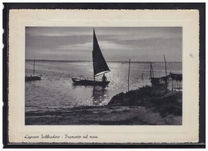 AK Lignano Sabbiadoro Sonnenuntergang am Meer Boot F499 - Bild 1 von 1