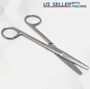 OPERATING DISSECTING DRESSING SCISSORS BLUNT BLUNT 6.5" STRAIGHT STAINLESS STEEL - Picture 1 of 3