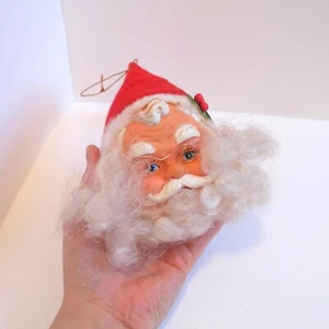 Gafas de alambre kitsch de colección de plástico moldeado para cabeza de Santa acebo barba y sombrero - Imagen 1 de 9